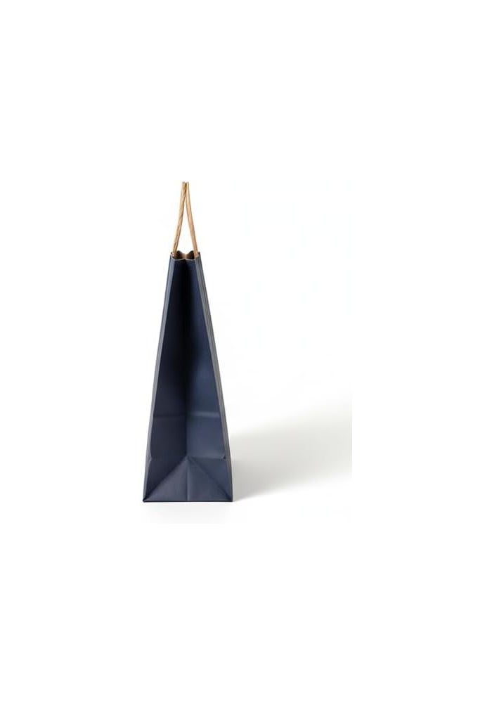 Daiso Kraft Paper Bags - 2 Pieces - Navy - Reusable & Eco-Friendly Shopping Bags - Image 3
